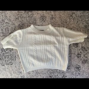 SHEIN cable knit sweater. Shirt sleeve.